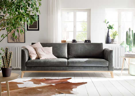 Ledersofa Z20481- robuster 3-Sitzer
