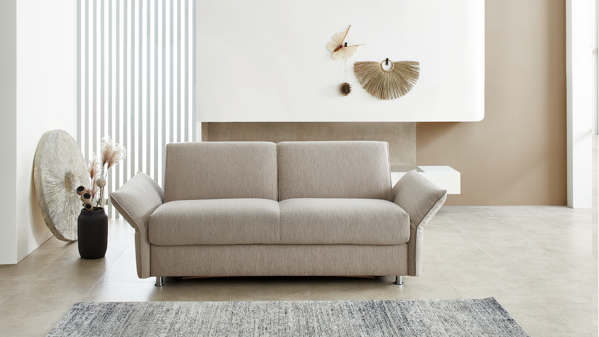 Schlafsofa Z22581 - Stoffbezug, beige